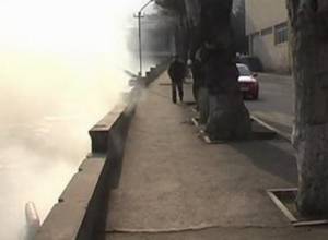 Пожар в реке (видеоматериал)