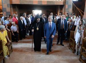  Sargsyan at church consecration ceremony
