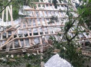 Wind blew a part of the roof of Agrarian University