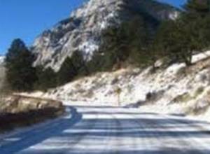 Black ice in Vardenyats mountain pass