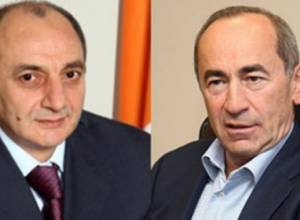 Robert Kocharyan congratulates Bako Sahakyan on Artsakh elections