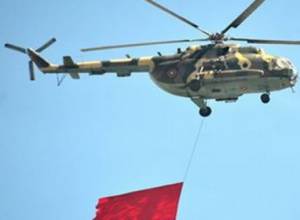 Russian airplanes and Armenian helicopters in the sky