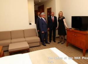Bako Sahakyan, Serzh Sargsyan attend opening of hotel and recreational complex  in Jermuk