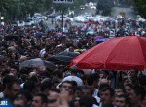 Activists continue protest despite heavy rain, discuss their future steps