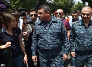 Chief of the Armenian Police is on Baghramyan Avenue