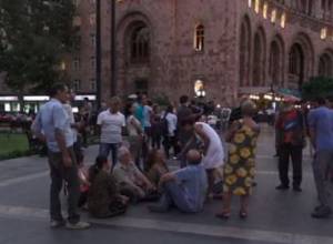 Activists start sit-in near Republic Square