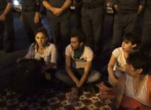 Ativists will spend the night at the square