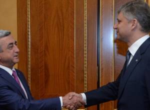 Serzh Sargsyan received president of JSC Russian Railways