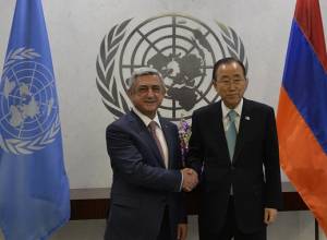 Serzh Sargsyan meets UN Secretary-General Ban Ki-moon