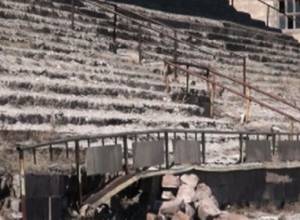 Artik city stadium reminds of the ruins of Ani