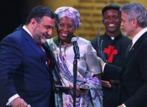 Marguerite Barankitse awarded inaugural Aurora Prize for Awakening Humanity