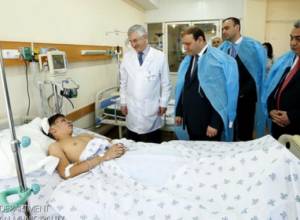 Мэр посетил пострадавших детей