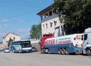 Vehicles loaded with diesel fuel are sent back from Bagratashen checkpoint