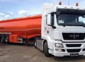 Fuel tanker turns on Goris-Karashen roadway