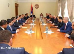 Artsakh President receives Yerevan Mayor Taron Margaryan
