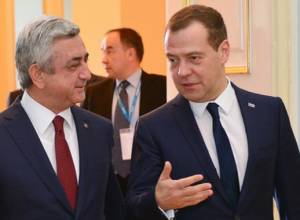 Սերժ Սարգսյանը շնորհավորել է Դմիտրի Մեդվեդևին՝ ծննդյան օրվա առթիվ
