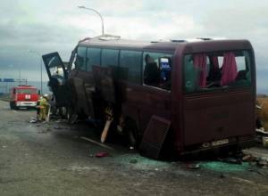 Moscow-Yerevan bus crashed leaving 5 dead and 27 injured