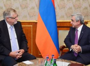 Serzh Sargsyan, Herbert Zalber discuss meetings meetings in Vienna and Saint Petersburg