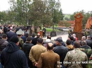 Cross-stone-monument in memory of Sisian regiment freedom-fighters