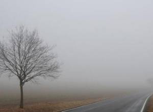 Thick fog in Meghri mountain pass