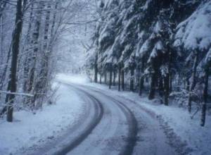 Storm and black ice on highways