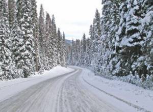 Snow, storm and black ice on roads