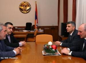 Bako Sahakyan receives Hrant Margaryan and Armen Roustamyan