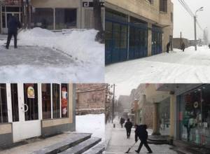 Хозяйствующие субъекты обязаны убирать снег с сопредельных объектов