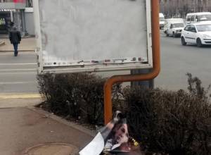 Tigran Urikhanyan’s posters damaged