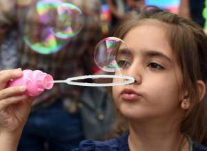 Soap bubble festival in Yerevan