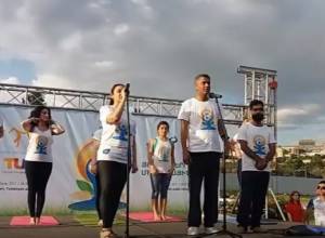 Ֆլեշմոբ Երևանում՝  Յոգայի միջազգային օրվա առթիվ