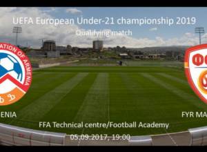 Armenia U21 vs FYR Macedonia U21 to start at 7 pm