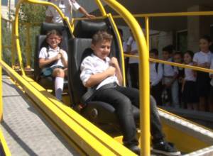 Pupils feel the importance of safety belts