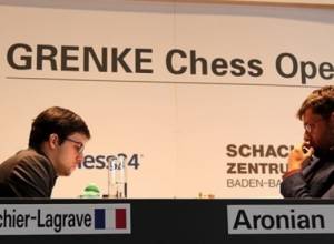 Լեւոն Արոնյան - Մաքսիմ Վաշյե-Լագրավ ( ուղիղ). Առաջին դասական պարտիա