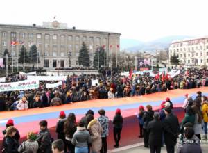 Public rally of many thousands in Artsakh