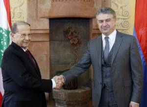 Armenian Prime Minister has working dinner with Lebanese President