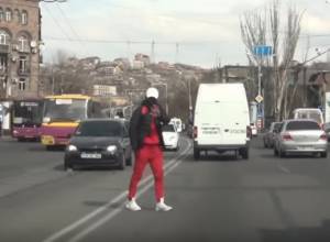 Traffic police fine pedestrians