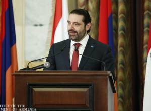 Lebanon PM Hariri honors Armenian counterpart Karen Karapetyan’s visit with official dinner
