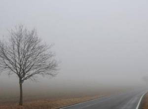 Dense fog on roads on Spitak and Sevan