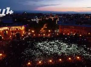 Բողոքի հանրահավաք Հանրապետության հրապարակում. կադրեր վերեւից