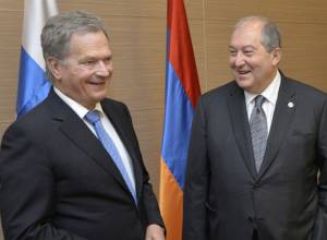 Նախագահ Սարգսյանը հանդիպել է Ֆինլանդիայի Նախագահի հետ