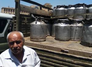 Скупщики молока требуют напротив здания правительства