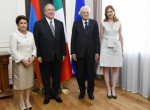 В резиденции Президента Республики состоялась встреча между президентами Армении  и Италии