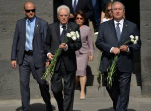 President of Italy visits Tsitsernakaberd Memorial Complex