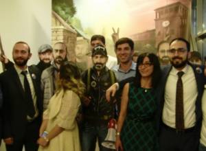 Main characters of revolution photographed with themselves