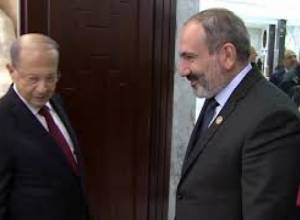 Փաշինյանին ընդունեց  Լիբանանի նախագահը