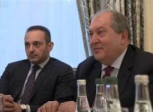 Paris. Dominique de Villepin and Armen Sargsyan