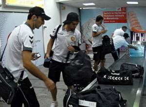 Футболисты прибыли в Скопье