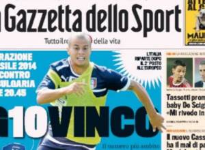 Матч не вызвал большого резонанса в итальянских СМИ