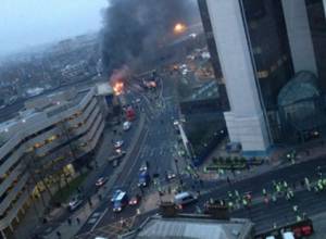 В центре Лондона разбился вертолет